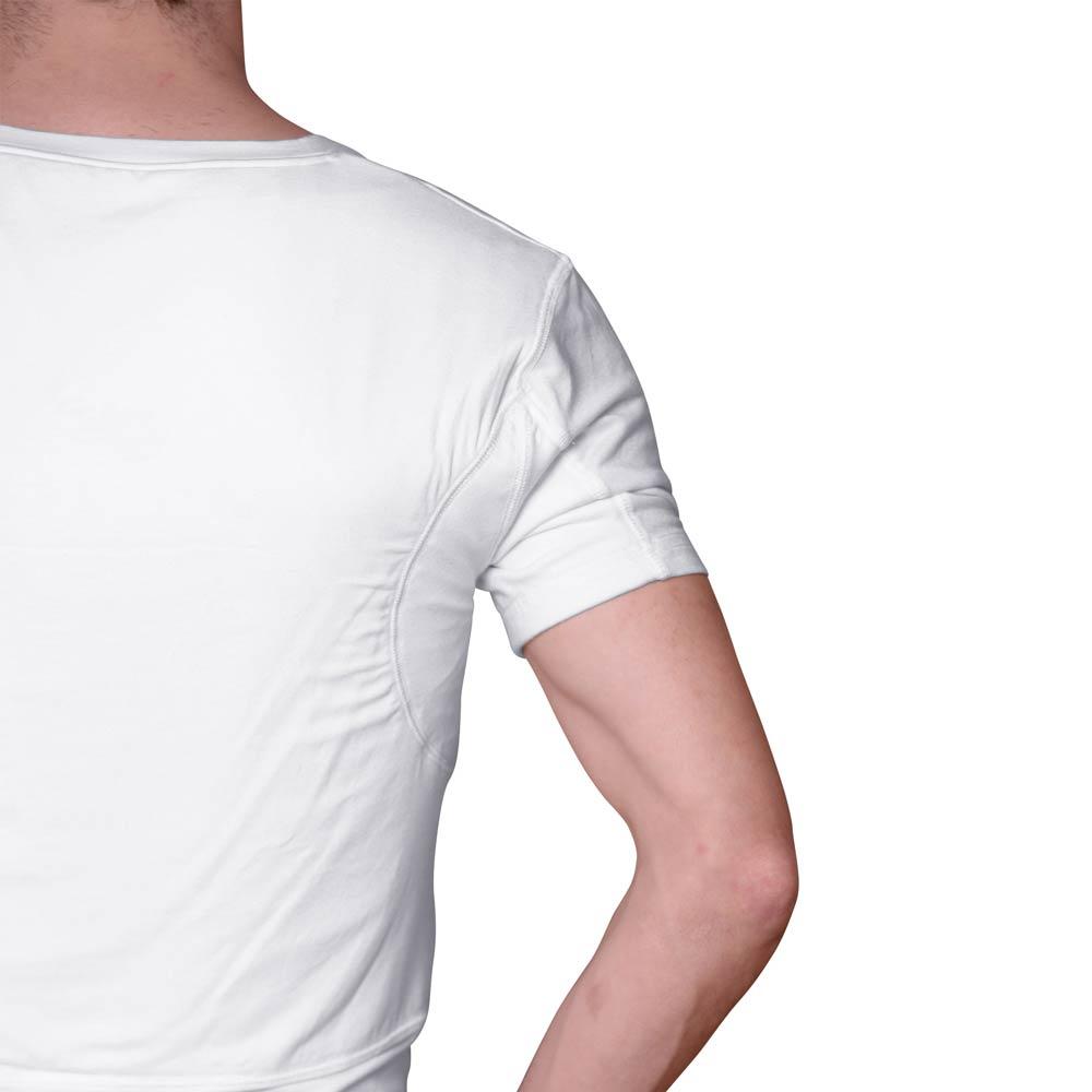 Men's Sweatproof VNeck Undershirt for Back Sweating Sweatshield